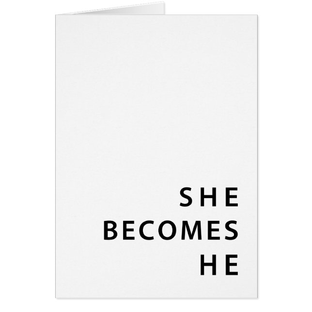 Ankündigung einer Geschlechtsänderung (Vorne)