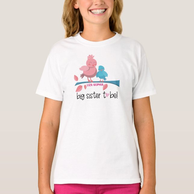 Ankündigung einer großen Schwester T-Shirt (Vorderseite)