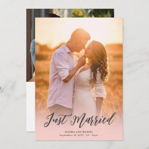 Ankündigung einer Hochzeit auf zwei Seiten des Per