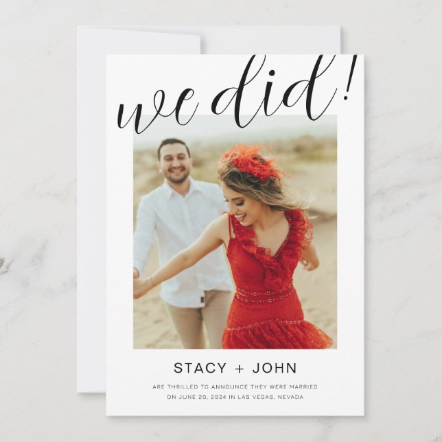 Ankündigung einer Hochzeit in Foto (Vorderseite)