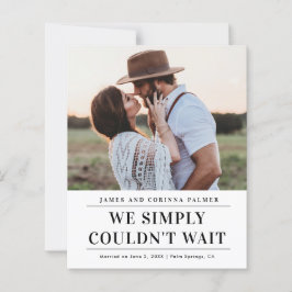 Ankündigung einer Hochzeitsfeier im Foto