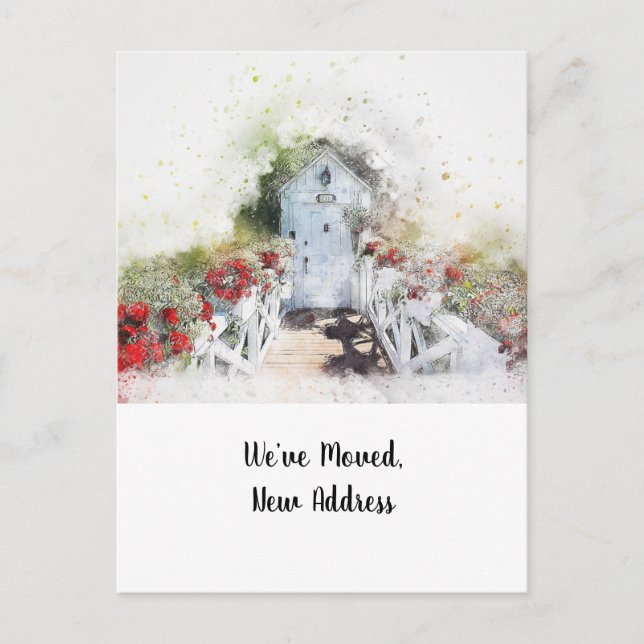 Ankündigung einer neuen Anlaufstelle für Wasserfar Postkarte (Vorderseite)