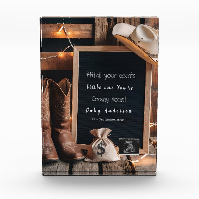 Ankündigung einer Schwangerschaft im Western Fotoblock (Vorderseite)