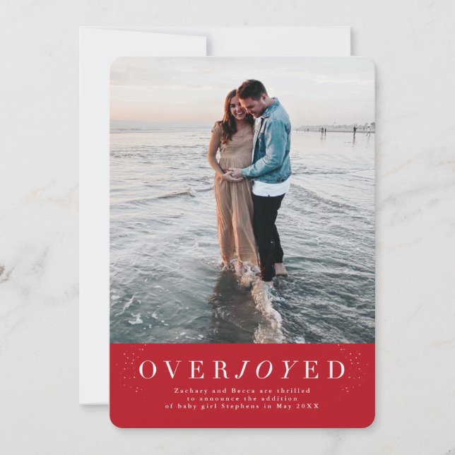 Ankündigung einer überglücklichen Rotschwangerscha (Vorderseite)