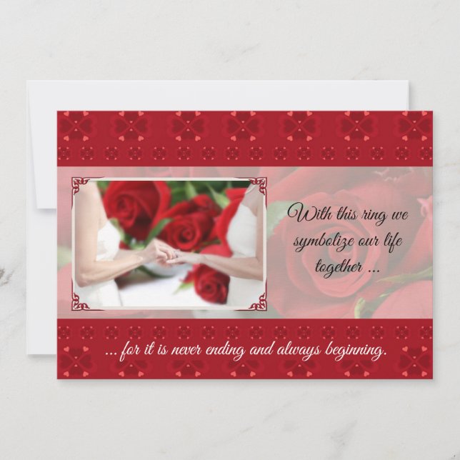 Ankündigung einer Zivilen Hochzeit in Lesbien (Vorderseite)