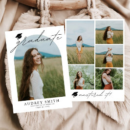 Ankündigung eines Abschlusses für Studienabsolvent