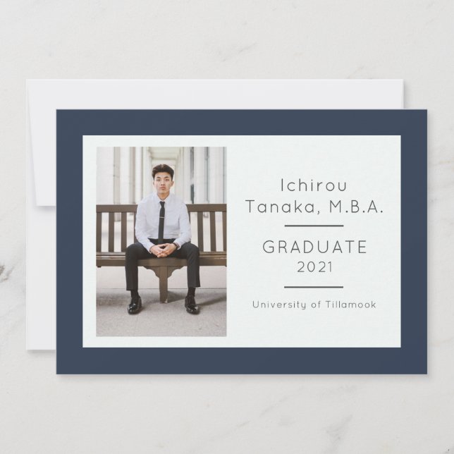 Ankündigung eines anerkannten Absolventen (Vorderseite)