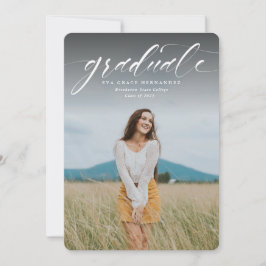 Ankündigung eines einfachen Fotos für den Abschlus