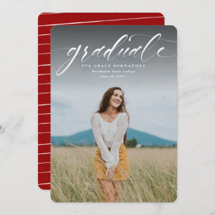 Ankündigung eines einfachen Fotos für den Abschlus