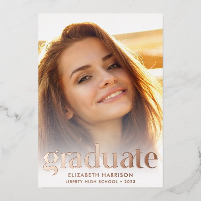 Ankündigung eines modernen Foto Abschluss Foil (Vorderseite)