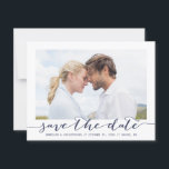 Ankündigung eines Navy-Script-Foto- Save the Date<br><div class="desc">Ankündigung eines Navy-Script-Foto- Save the Date</div>