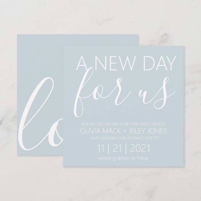 Ankündigung eines neuen Hochzeitstages (Vorne/Hinten)
