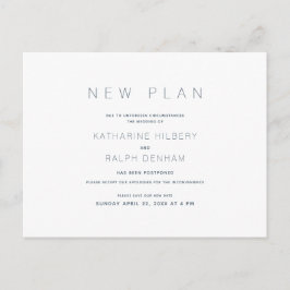 Ankündigung eines neuen Plans für die Hochzeit von Postkarte