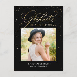 Ankündigung eines schönen Abschlusses Postkarte