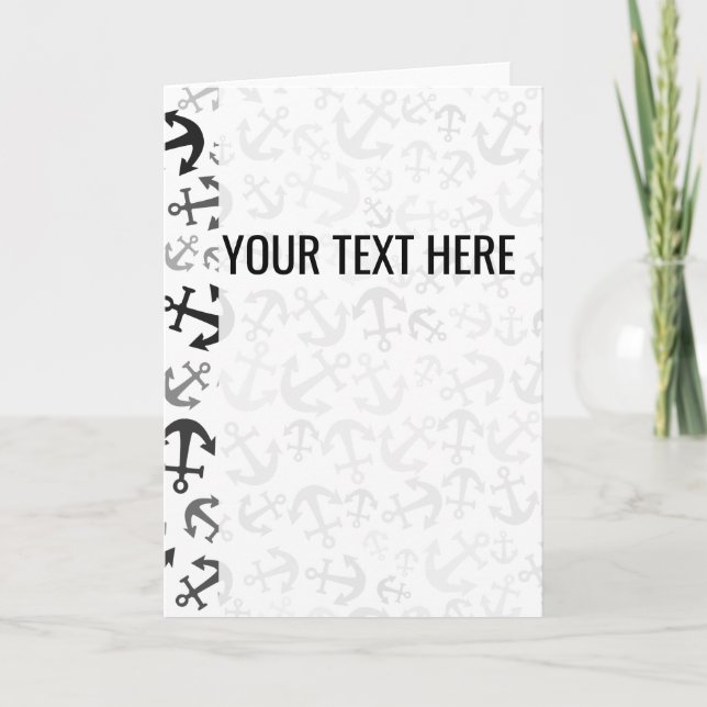 Ankündigung eines Schwarz-weißen Ankermusters (Vorderseite)