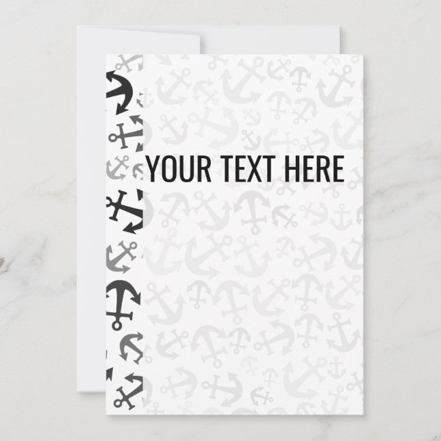 Ankündigung eines Schwarz-weißen Ankermusters (Vorderseite)