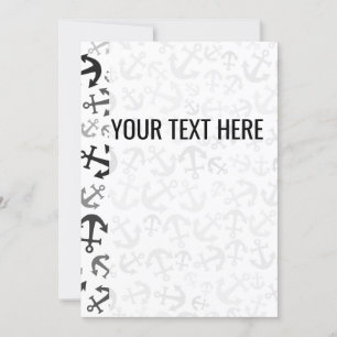 Ankündigung eines Schwarz-weißen Ankermusters