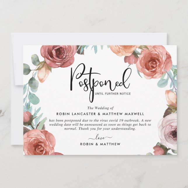 Ankündigung eines verzögerten Ereignisses, Pfirsic (Vorderseite)