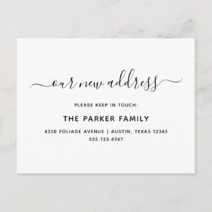 Ankündigung   Einfaches Skript Postkarte