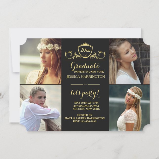 Ankündigung/Einladung des regulären Graduate 4 Fot Einladung (Vorderseite)
