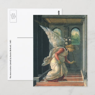 Ankündigung (Engeldetails) von Sandro Botticelli Postkarte