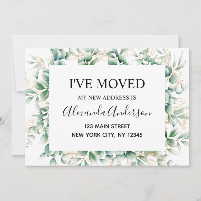 Ankündigung Eukalyptus Greenery (Vorderseite)