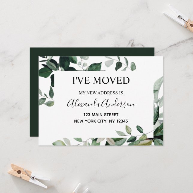 Ankündigung Eukalyptus Greenery (Vorderseite/Rückseite Beispiel)