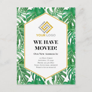 Ankündigung für tropische Unternehmen Postkarte