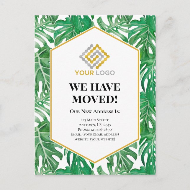 Ankündigung für tropische Unternehmen Postkarte (Vorderseite)