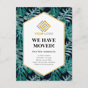 Ankündigung für tropische Unternehmen Postkarte