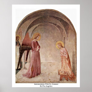 Ankündigung mit St. Dominic von Fra Angelico Poster