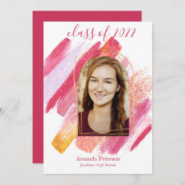 Ankündigung moderner rosafarbener und goldgelber A