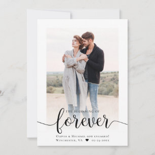 Ankündigung moderner Verlobung für Skript-Foto