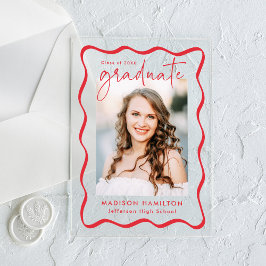 Ankündigung moderner Wavy Frame Acryl-Abschluss