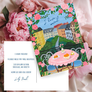 ANKÜNDIGUNG NEUER Zuhause-Adressbuchansicht Postkarte