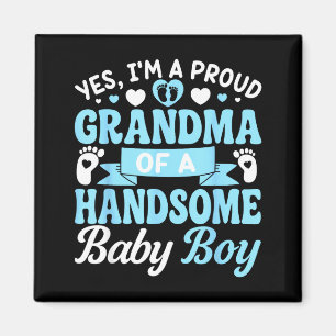 Ankündigung neues Baby Junge 1. Mal Oma Magnet