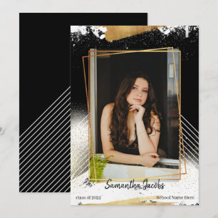 Ankündigung niedlicher Gerahmter Abschluss in Blac