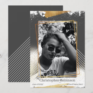 Ankündigung niedlicher Gerahmter Abschluss in Grau