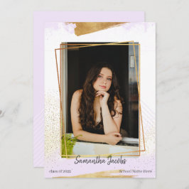 Ankündigung niedlicher Lila und Gerahmter Abschlus