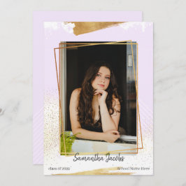 Ankündigung niedlicher Lila und Gerahmter Abschlus