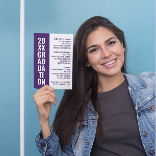 Ankündigung/Party Einladung des Abschlusses [Lila]