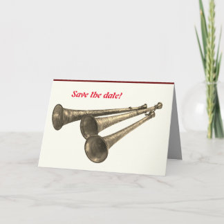 Ankündigung Party feiern Hörner Trompeten