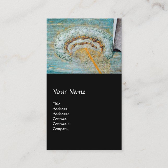 Ankündigung, Saint Emidius und ein UFO Visitenkarte (Vorderseite)