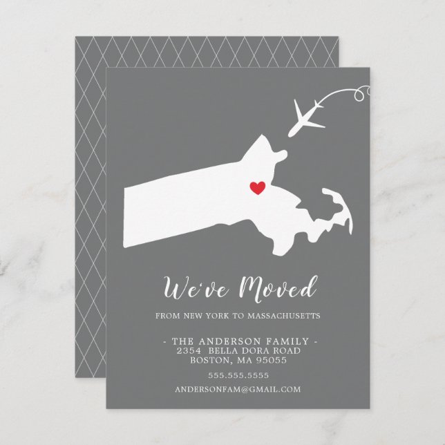 Ankündigung | Staat MASSACHUSETTS (Vorne/Hinten)