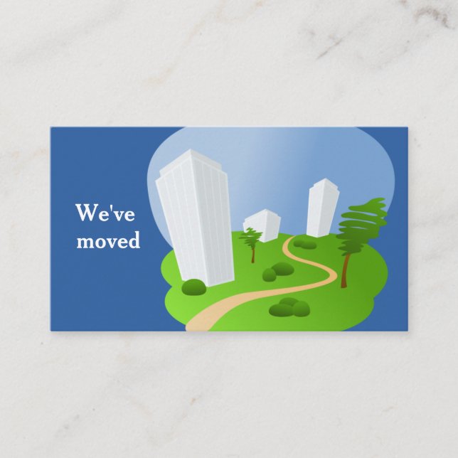 Ankündigung über das neue Gebäude von Büroanschrif (Vorderseite)