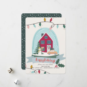 Ankündigung über den Holiday Snow Globe Foto Movin