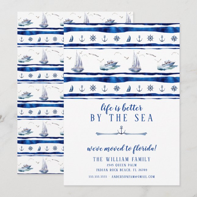 Ankündigung über den Segelboot (Vorne/Hinten)