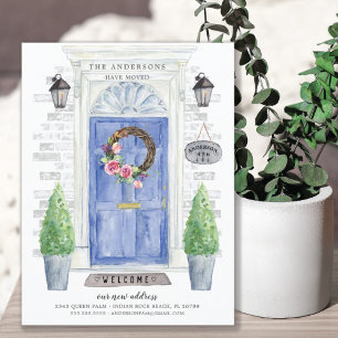 Ankündigung über den Umzug der blauen Vordertür