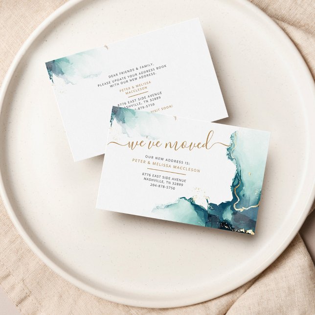 Ankündigung über den Umzug einer neuen Adresse (Agate Script Moving Announcement Notecard)