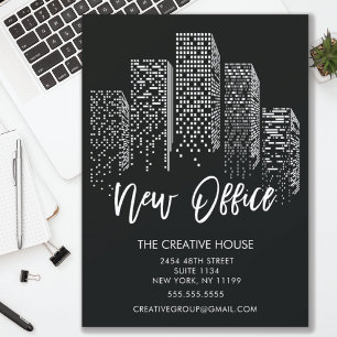 Ankündigung über den Umzug von Bürogebäuden